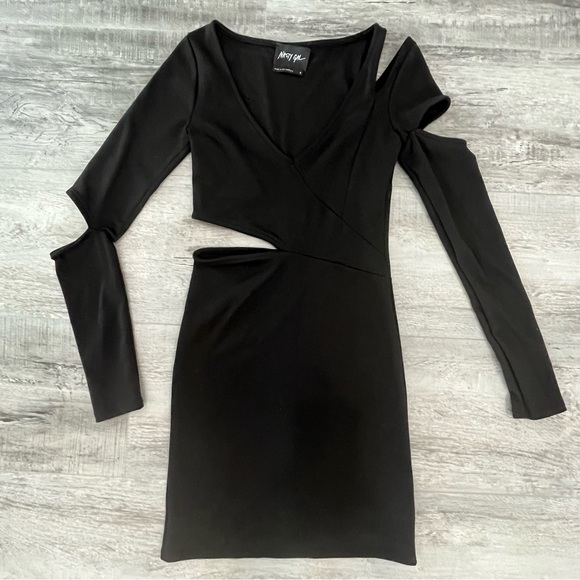 Nasty Gal Dresses & Skirts - Nasty Gal solid black mini dress with cut outs